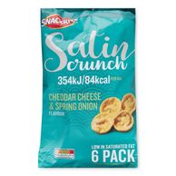 Satin Crunch Cheese & Onion Flavour Snacks 6x20g Snackrite